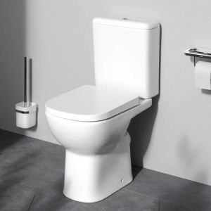 Унитаз напольный, безободковый с сиденьем микролифт