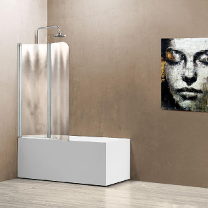 Шторка на ванну, 114 см х 140 см, правая