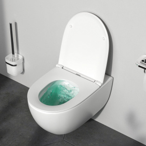 Унитаз подвесной безободковый c сиденьем микролифт, белый