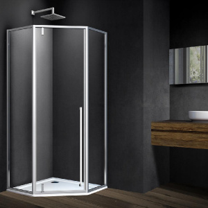 Душевой уголок, пятиугольный, 100 см х 100 см