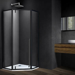 Душевой уголок, пятиугольный, 90 см х 90 см