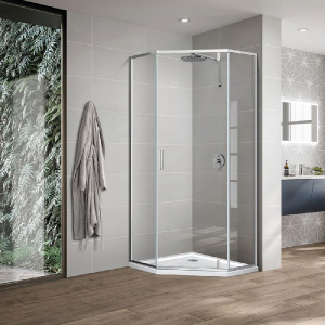 Душевой уголок, пятиугольный 90 см х 90 см