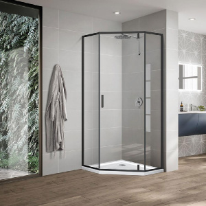 Душевой уголок, пятиугольный 90 см х 90 см